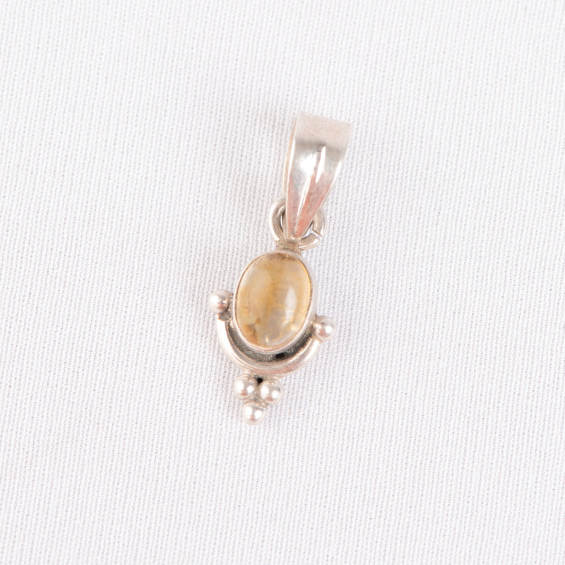 Citrine Silver Pendant: Abundance