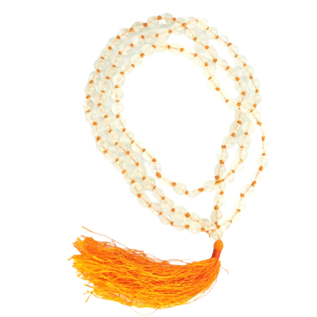 Citrine Japamala: Abundance - Round Plain Beads 4mm