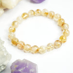 Load image into Gallery viewer, Citrine Bracelet: Abundance - Round Beads 8mm
