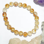 Citrine Bracelet: Abundance - Round Cut Beads 8mm