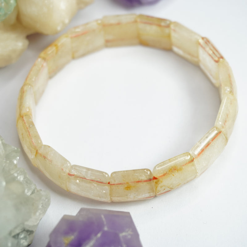 Citrine Bracelet: Abundance - Square Beads