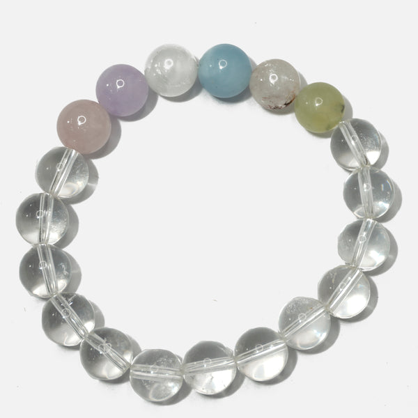 Clear Quartz Bracelet - Speciality Design 6 colours - Love Rocks
