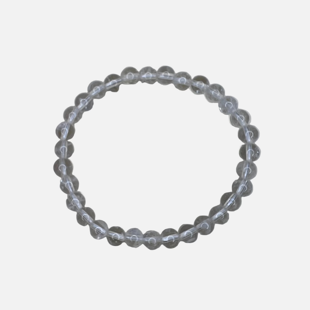 Clear Quartz Bracelet: Round Beads 6mm