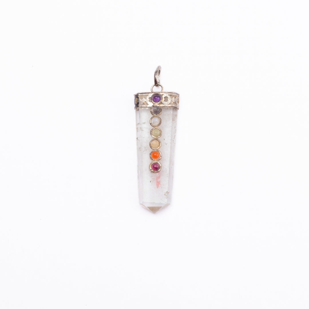 Flat Pencil with Chakra Stones Pendants