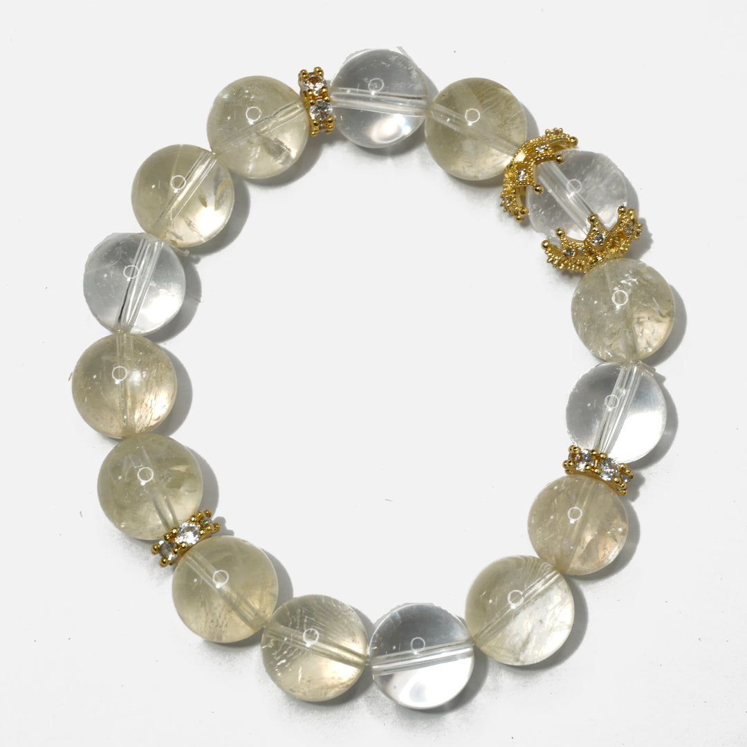 Clear Quartz & Citrine Bracelet: Abundance & Clarity