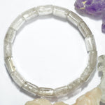 Load image into Gallery viewer, Clear Quartz (Spatika) Bracelet: Spiritual Awareness - Square Beads
