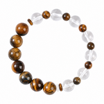 Load image into Gallery viewer, Clear Quartz &amp; Tiger's Eye Bracelet
