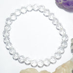 Clear Quartz (Spatika) Bracelet: Spiritual Awareness - Round Cut 8mm