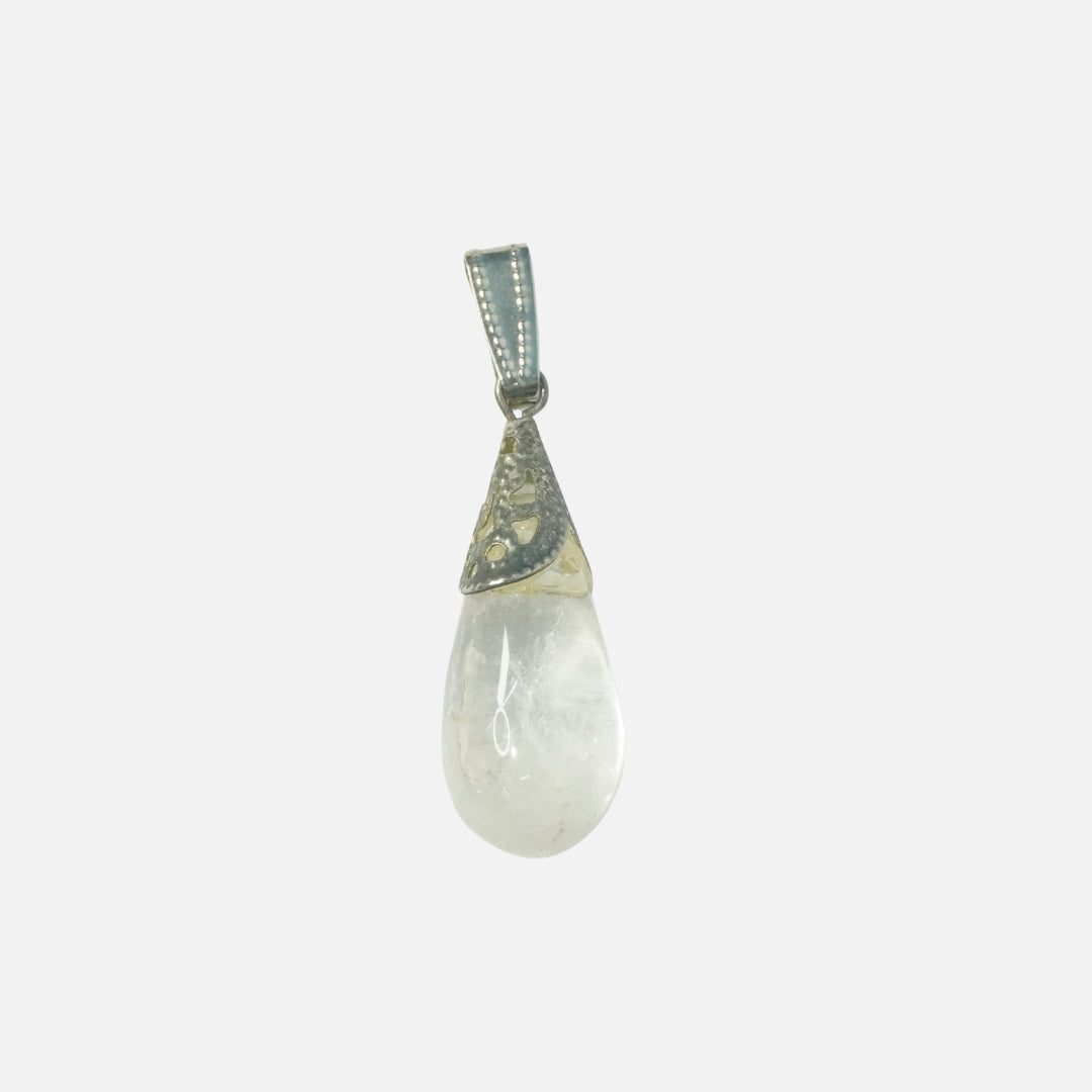 Clear Quartz Pendant: Spiritual Awareness - Drop Shape