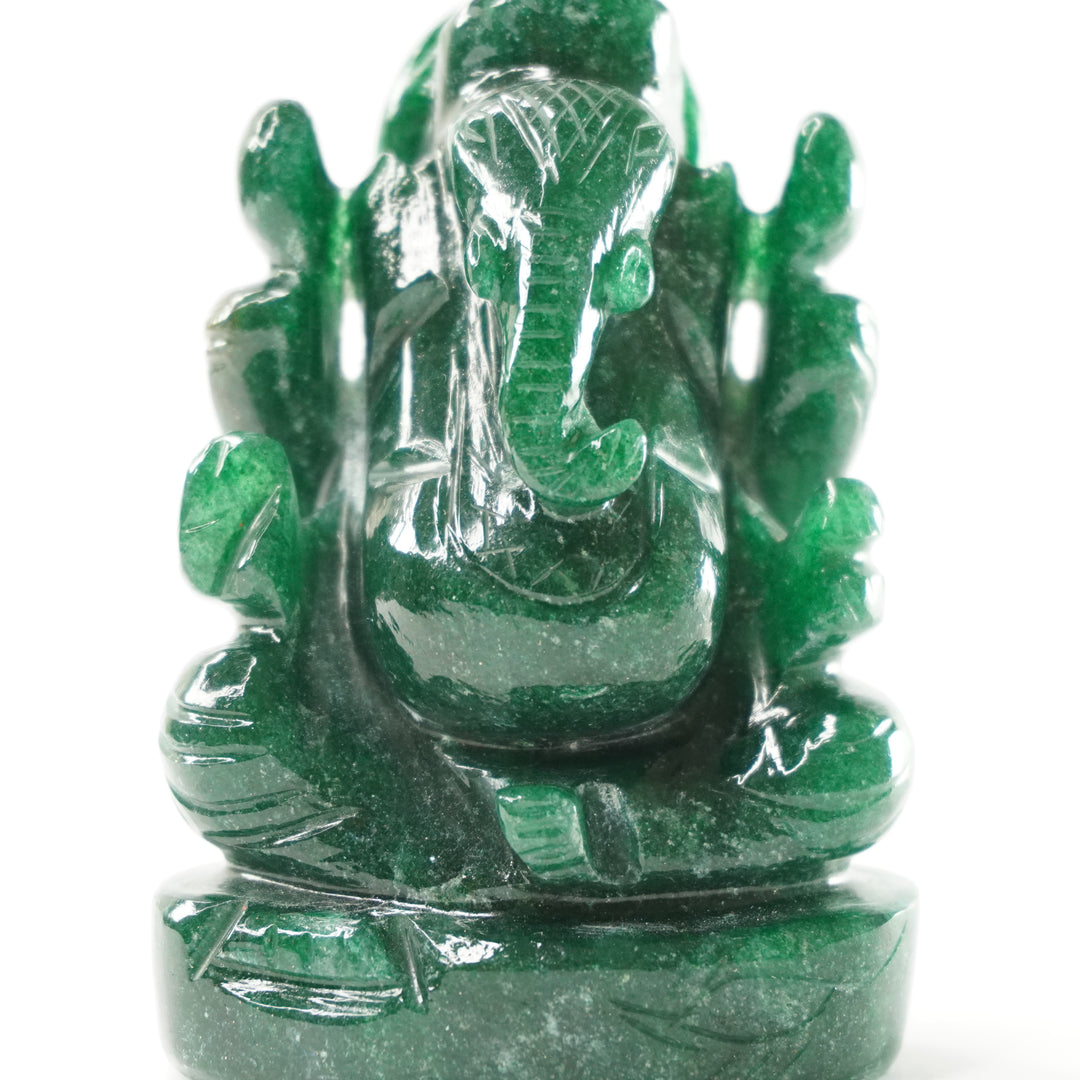 Aventurine Green Ganesha Idol: Good Health