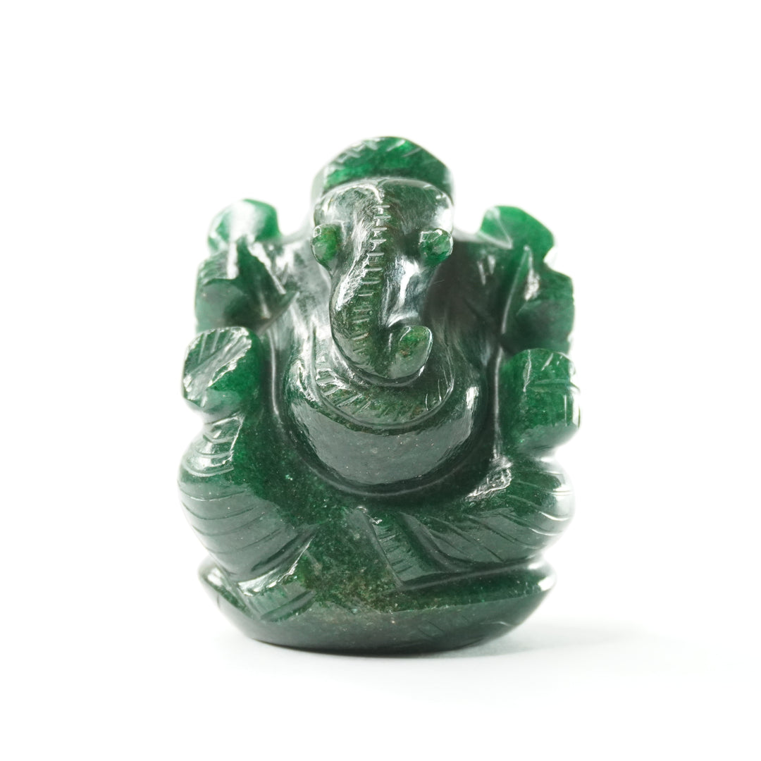 Aventurine Green Ganesha Idol: Good Health