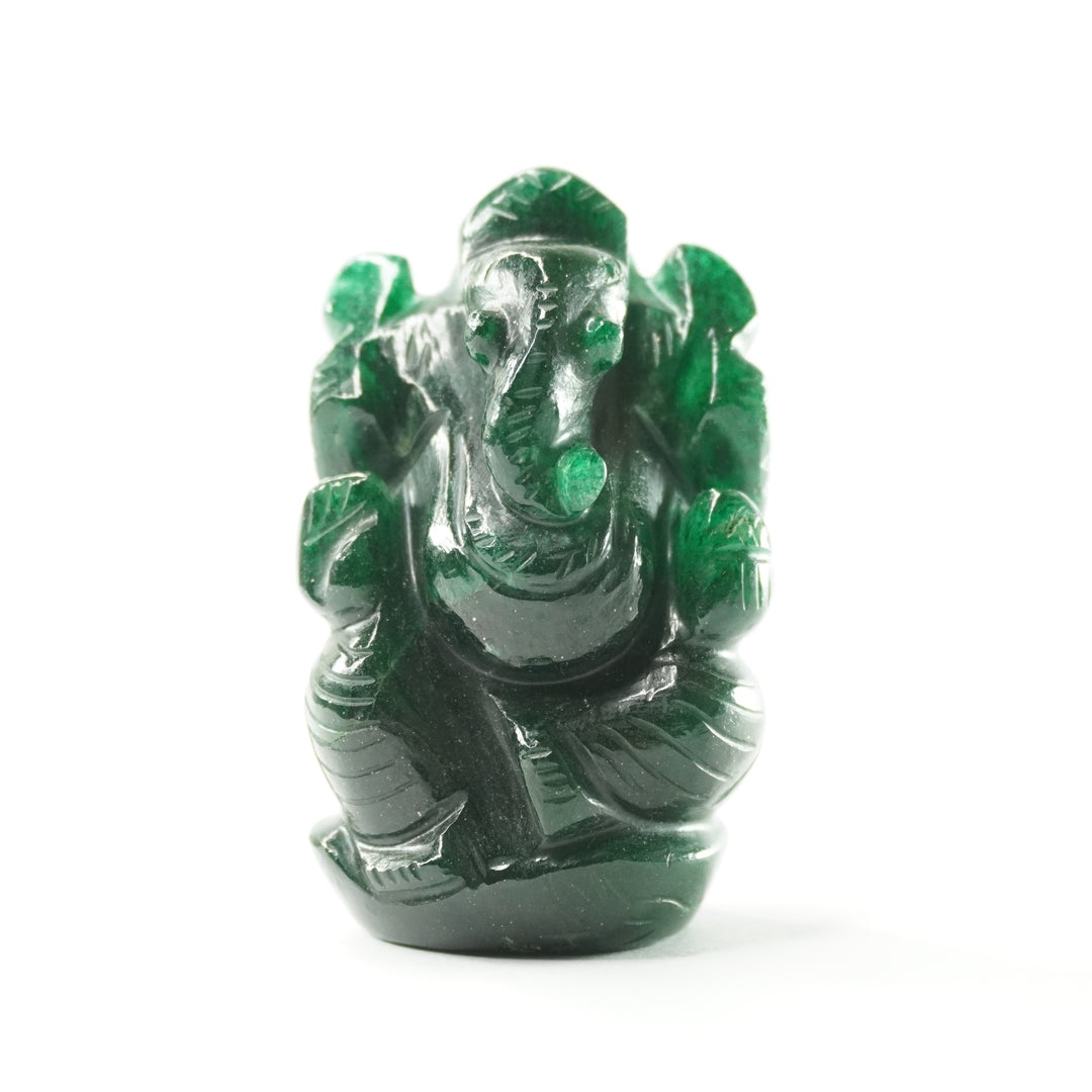 Aventurine Green Ganesha Idol: Good Health