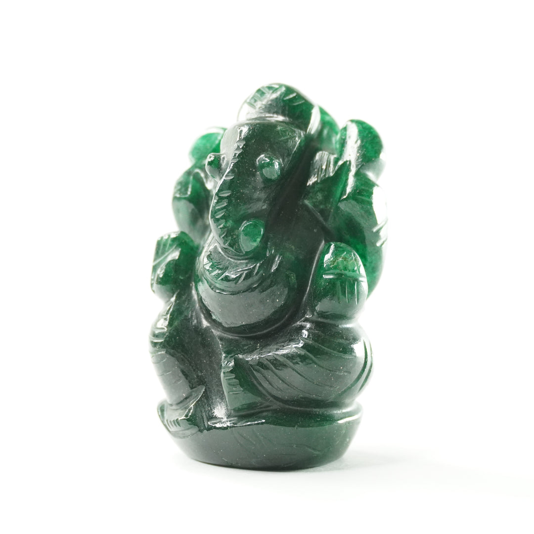 Aventurine Green Ganesha Idol: Good Health