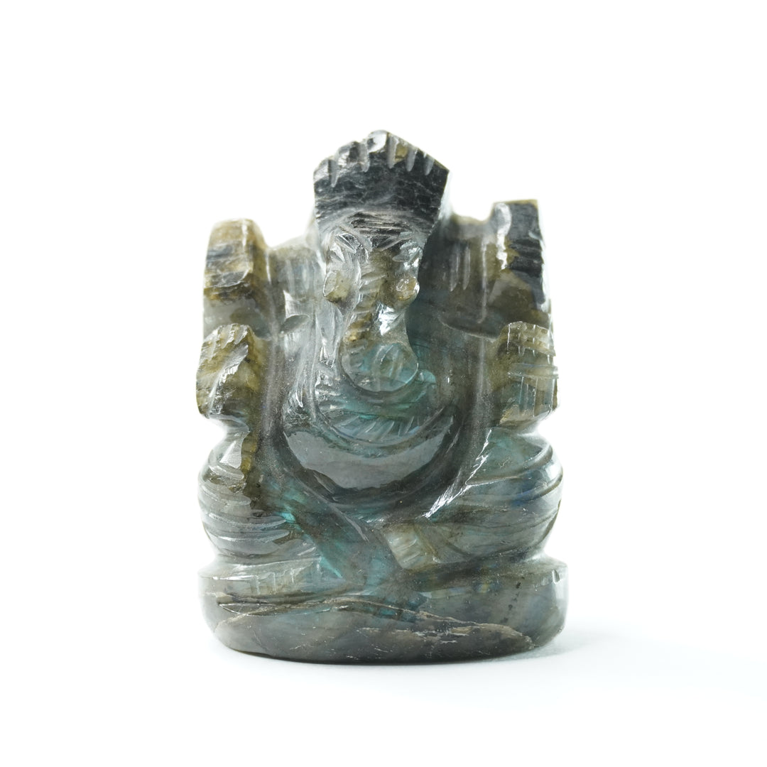 Labradorite Ganesha Idol: Enhances Inner Worth