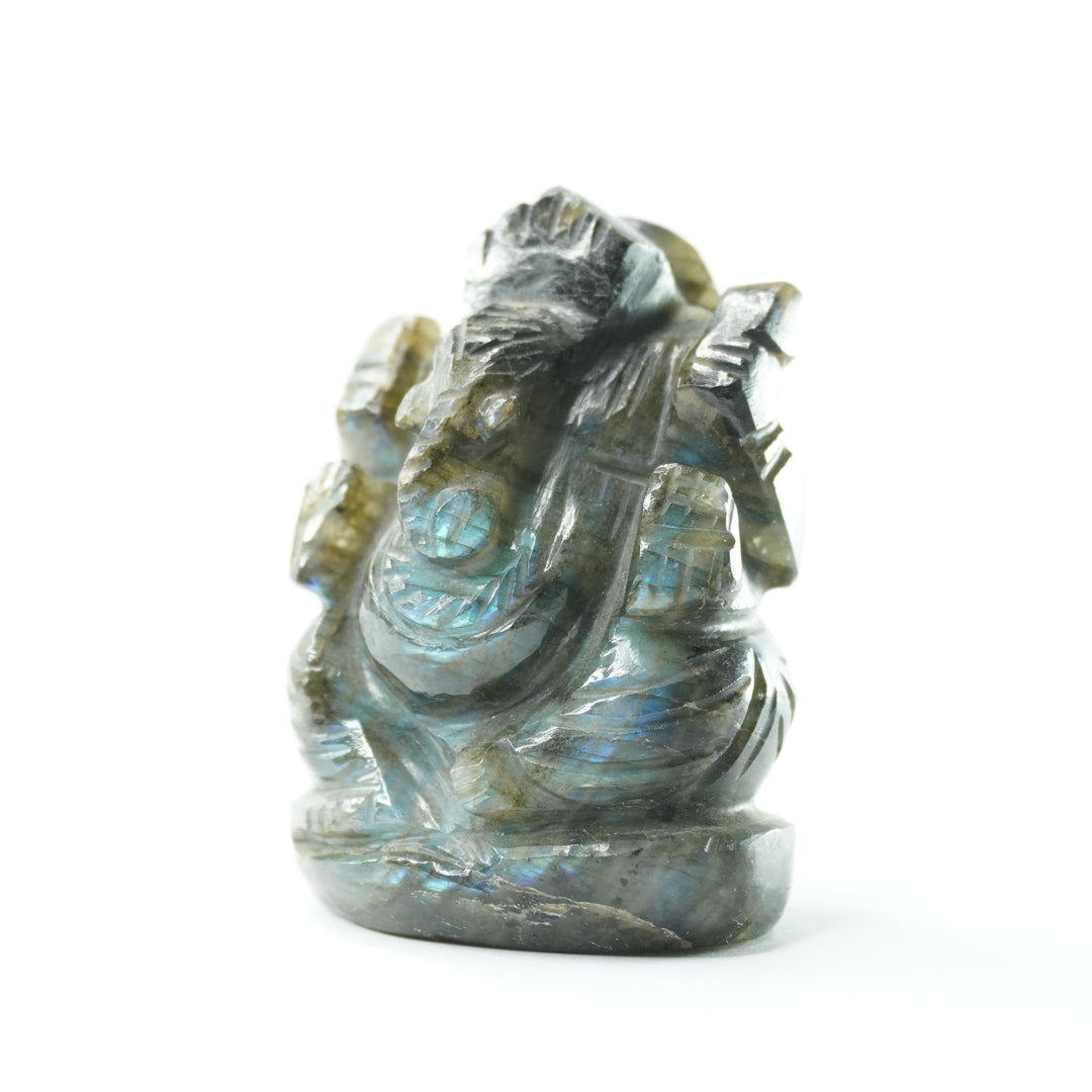 Labradorite Ganesha Idol: Enhances Inner Worth