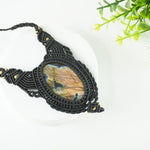 Labradorite Necklace: Enhances Inner Worth - Thread Weaved