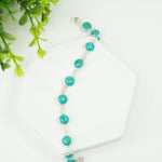 Turquoise Silver Bracelet - Round