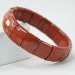 Load image into Gallery viewer, Red Jasper Bracelet - Square Beads
