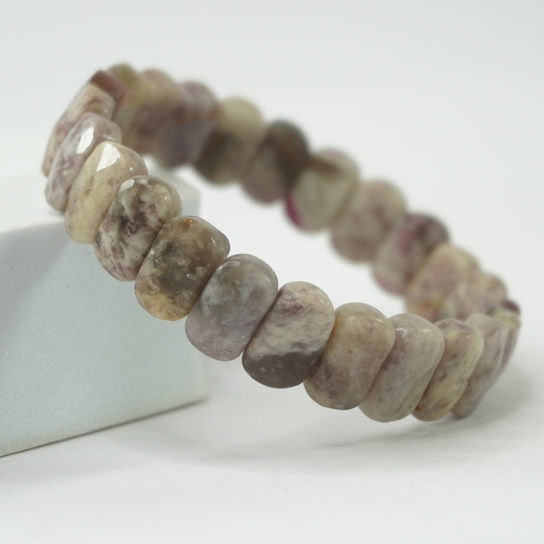 Pink Tourmaline Bracelet - Oval Beads