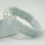 Load image into Gallery viewer, Aquamarine Bracelet: Courage - Square Beads
