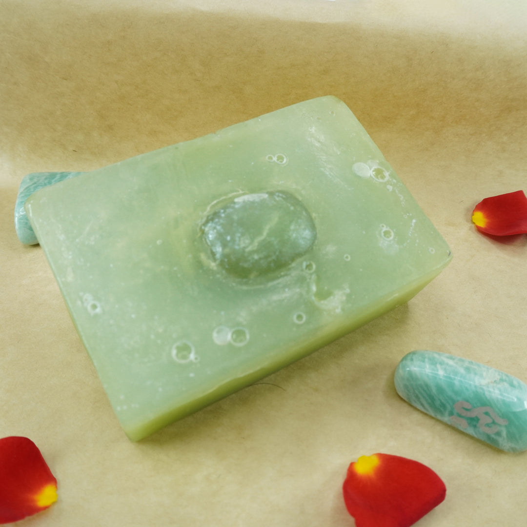 Green Aventurine Basil Bliss Soap