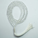 Load image into Gallery viewer, Clear Quartz (Spatika) Japamala: Spiritual Awareness - Round Cut Beads 8mm
