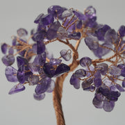 Amethyst & Citrine Crystal Tree (Glass Base): Prosperity & Peace