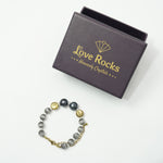 Load image into Gallery viewer, Grey Selenite Bracelet: Round Fish Charms
