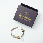 Load image into Gallery viewer, Pink Tourmaline Bracelet: Pearl and Conch Charm
