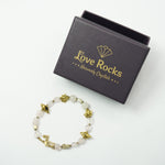 Load image into Gallery viewer, Rose Quartz Bracelet: Conch, Lotus and Square Charms
