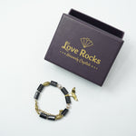 Load image into Gallery viewer, Obsidian Bracelet: Wings Charm
