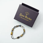 Load image into Gallery viewer, Tiger&#39;s Eye Bracelet: Heart Charm
