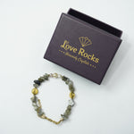 Load image into Gallery viewer, Labradorite Bracelet: Star Charms
