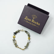 Labradorite Bracelet: Star Charms