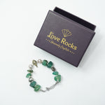 Load image into Gallery viewer, Green Tourmaline Bracelet: Conch Charm
