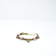 Red Jasper Bracelet: Heart and Fish Charms