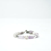 Kunzite Bracelet: Heart Charms