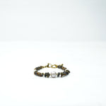 Load image into Gallery viewer, Tiger&#39;s Eye Bracelet: Pearl Charms
