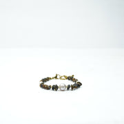 Tiger's Eye Bracelet: Pearl Charms