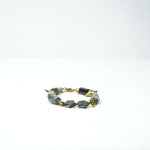 Load image into Gallery viewer, Snowflake Obsidian Bracelet: Lotus and Conch Charms
