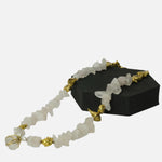Load image into Gallery viewer, Rose Quartz Necklace: Lotus, Conch and Heart Charms

