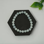 Load image into Gallery viewer, Aquamarine Bracelet: For Courage - Round Beads 8mm
