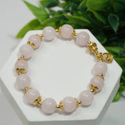 Rose Quartz & Buddha Bracelet: Love & Protection