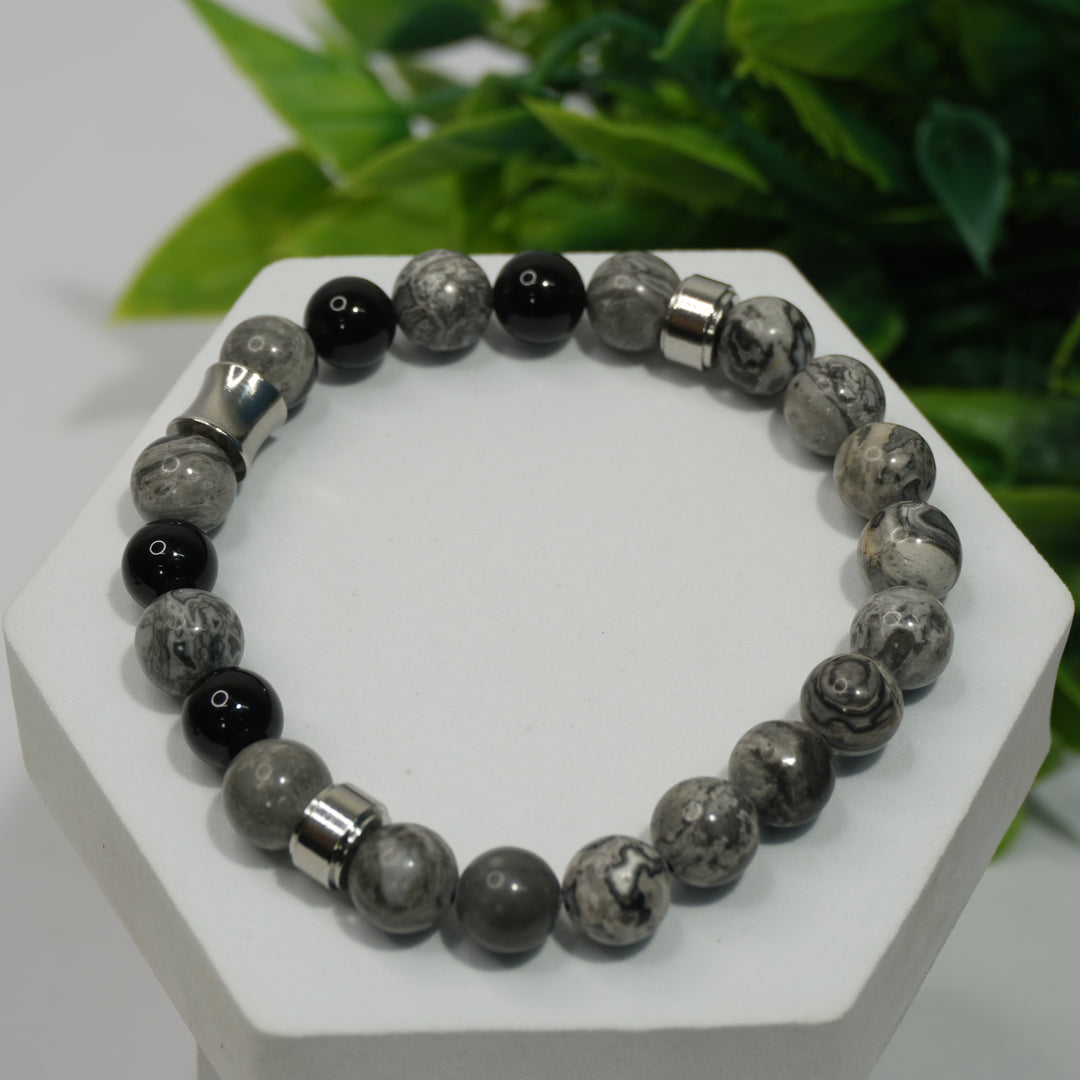 Black Agate Bracelet: Grounding & Protection