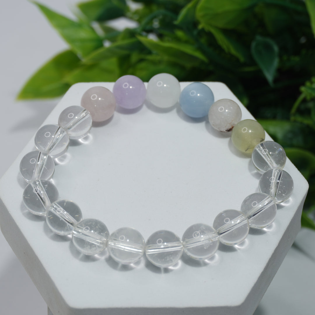 Clear Quartz Bracelet - Speciality Design 6 colours