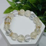 Load image into Gallery viewer, Clear Quartz &amp; Citrine Bracelet: Abundance &amp; Clarity
