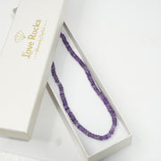 Amethyst Necklace: Peace and Calm - Oval Beads 1 Layer