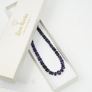 Amethyst Necklace: Peace and Calm - with Pearls (2 beads pearl pattern)