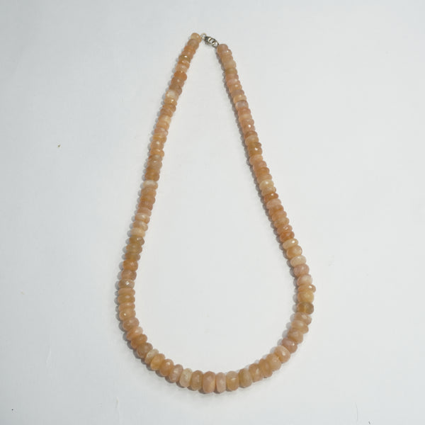 Moonstone Necklace - Oval Beads 1 Layer - Love Rocks