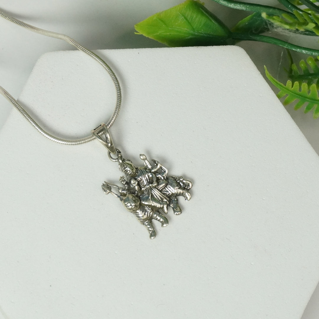 Durga Silver Pendant : Small